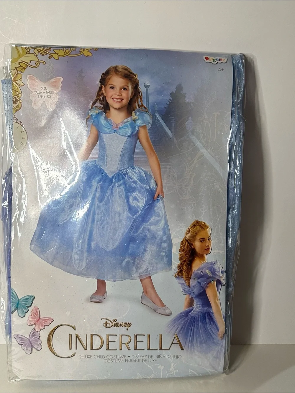 Disney Cinderella Movie Deluxe Girls S, M, or L Halloween Costume Dress Up NEW